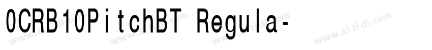 0CRB10PitchBT Regula字体转换